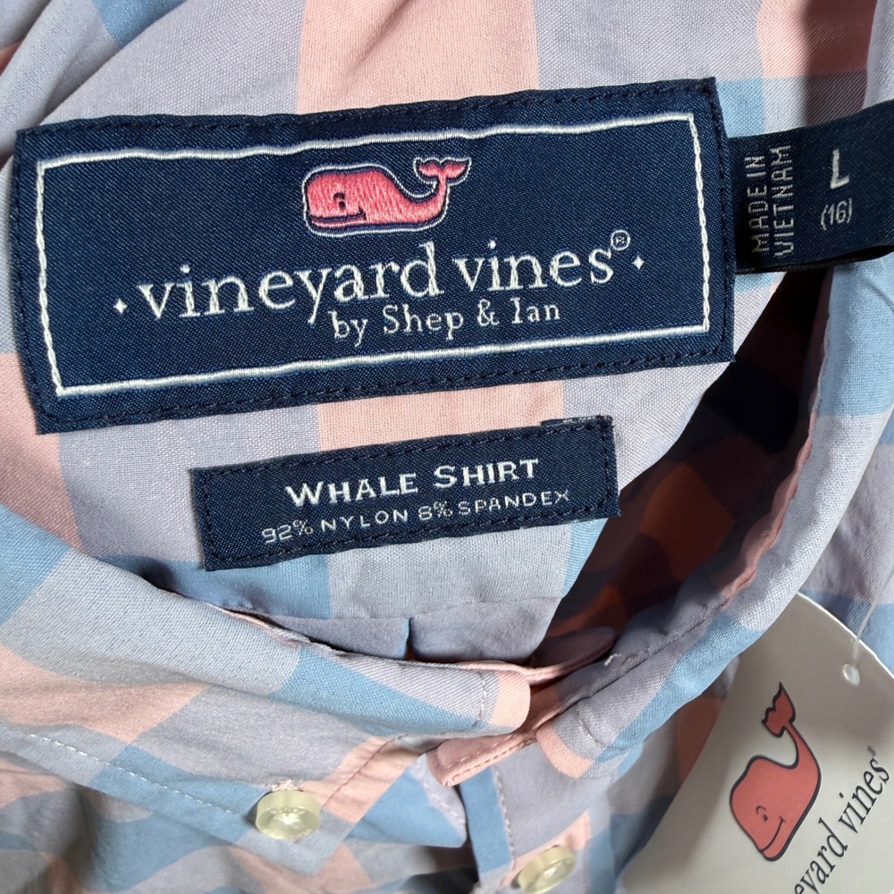 NEW 3 PACK Vineyard Vines Button Up L/S Boys L Multicolor Gingham Plaid Stretch - Picture 7 of 16